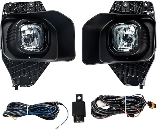 PIT66 Faro antiniebla para parachoques delantero, compatible con Ford F250 F350 F450 F550 Super Duty faros antiniebla con arnés de lente ahumada