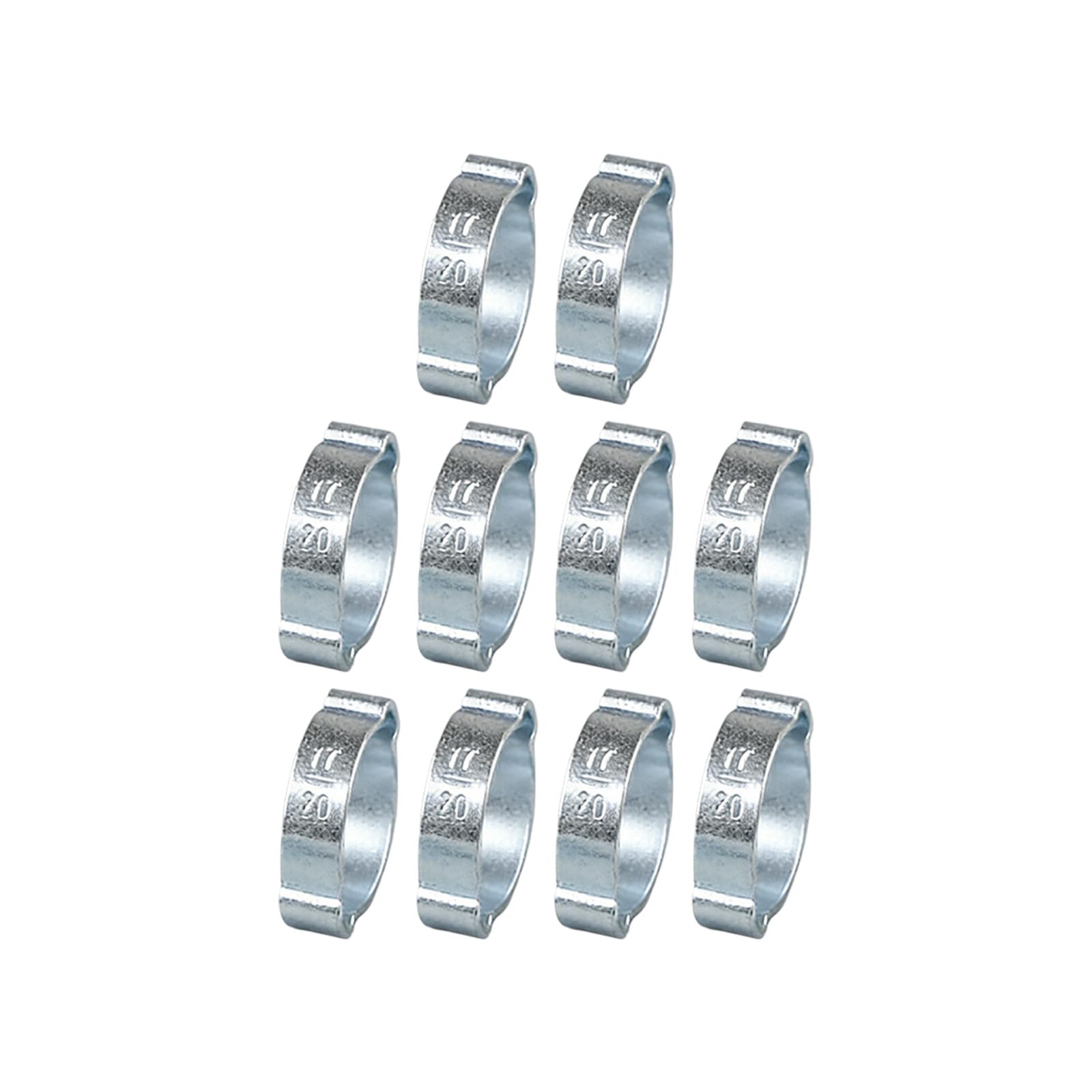 Elnwnnkc I 10Pcs 304 Steel Double Eared Hose Clamps Double Ear Clamps Suitable For Water Oil & Pipe Connection Strong Clamp