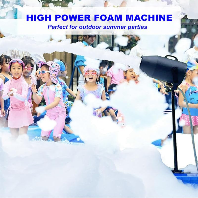 Máquina de Espuma Grande, cañón de Espuma para Fiestas de 1000 W, máquina portátil con trípode, Potente máquina de Espuma para Fiestas, para jardín, Piscina y Eventos al Aire Libre.