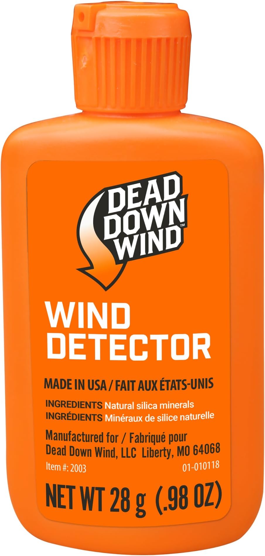 Hunting Wind Detector | Odorless Wind Direction Indicator, Longer Range Visibility, Detects Subtle Breezes, No Clumping, Mess Free Formula | Secure Squeeze Bottle | .98 Oz