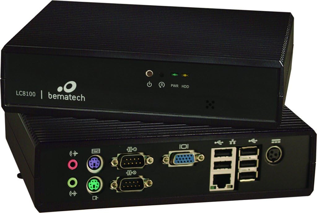 Bematech LC8100-P208Y-0 Retail Hardened POS Computer, Intel E3825 1.33 GHz Dual-Core CPU, 2 GB RAM, 32 GB mSATA SSD, VGA, POS Ready 7