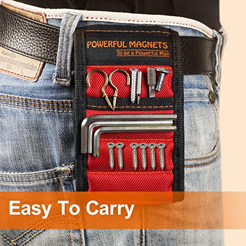 2P Magnetic Wristband Stocking Stuffers For Men, Tool Belt Magnet Wrist For Holding Screws Nails Drill Bits Cool Gadget Christmas Birthday Dad Him Husband Women Who Have Everything Wants Nothing #TOP7