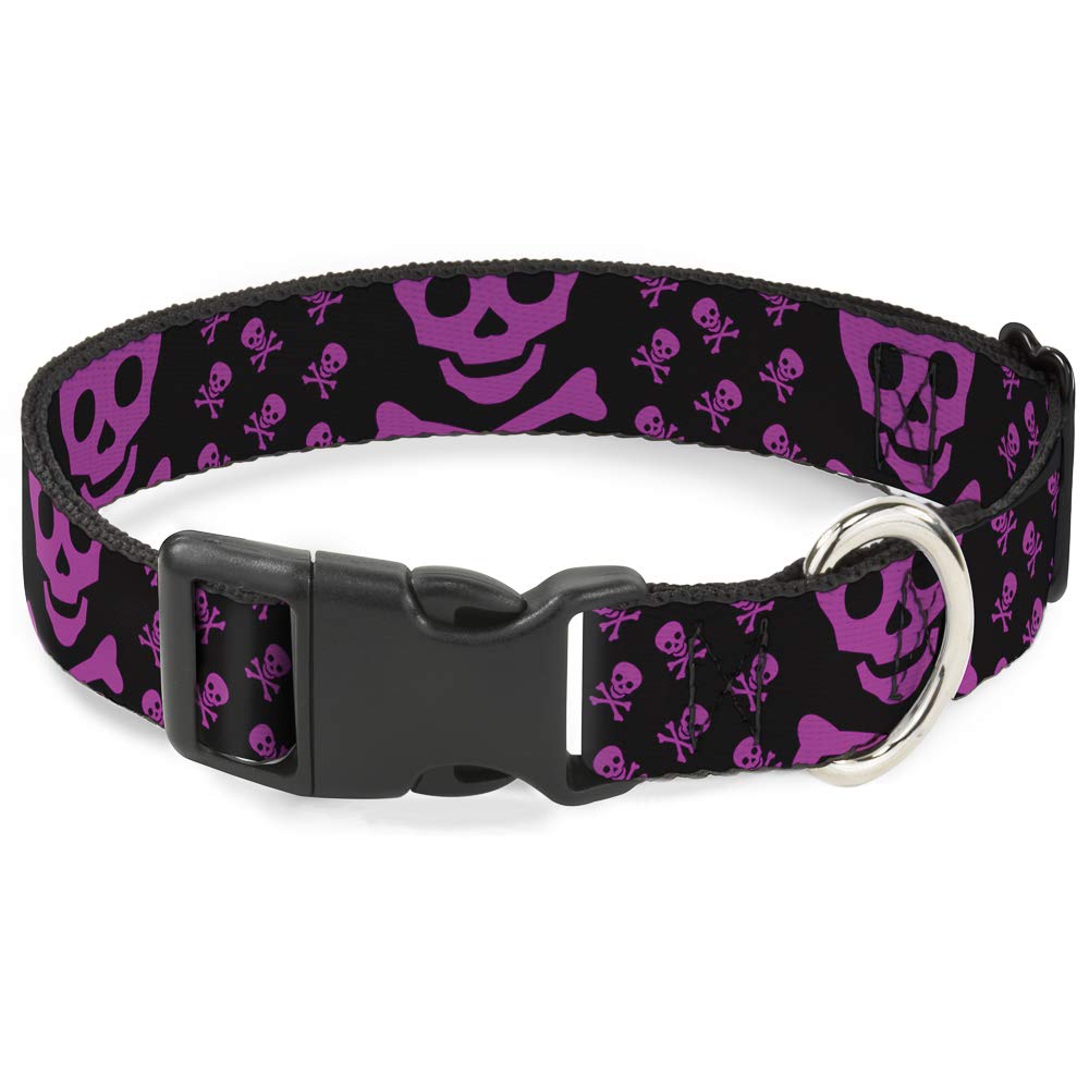 Pince à col crâne fuchsia pour les balades urbaines des petits chiens