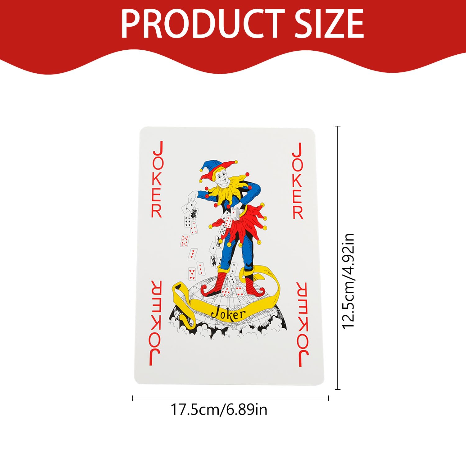 wellrun Gigantic Playing Cards-Oversized,Easy to Read, Waterproof Full Set 52 Card Deck for Family,Party Games,Garden Fun, BBQs - Image 2