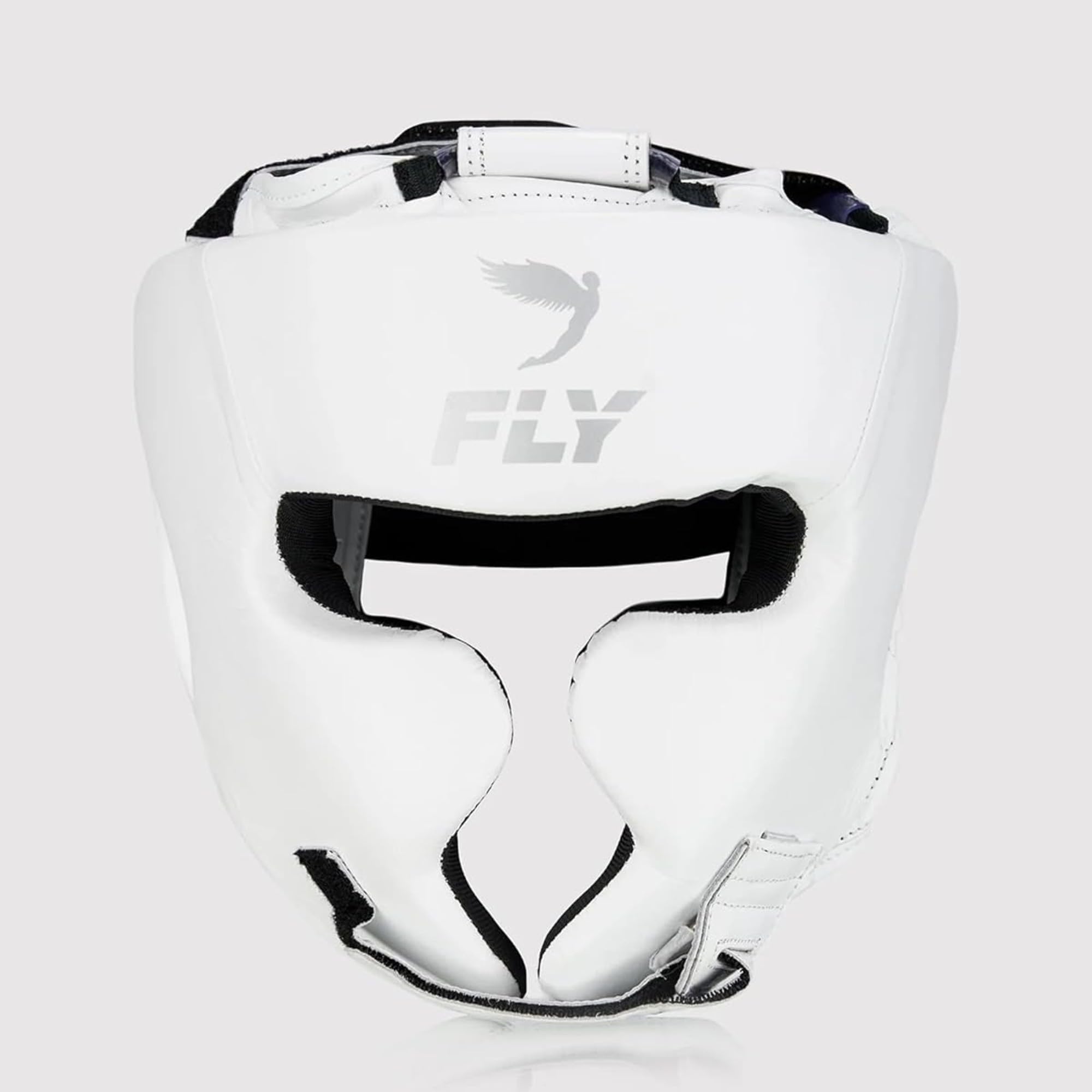 Fly Sports Premium Boxing and Martial Arts Equipment | Headguard - Padded Head Protector | Phantom 2.0 (White, M)