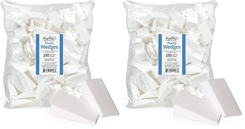 Miniatura 9 de ForPro Beauty Wedges, esponjas de espuma sin látex, mezcladoras de maquillaje para maquillaje en polvo y líquido, 100 unidades
