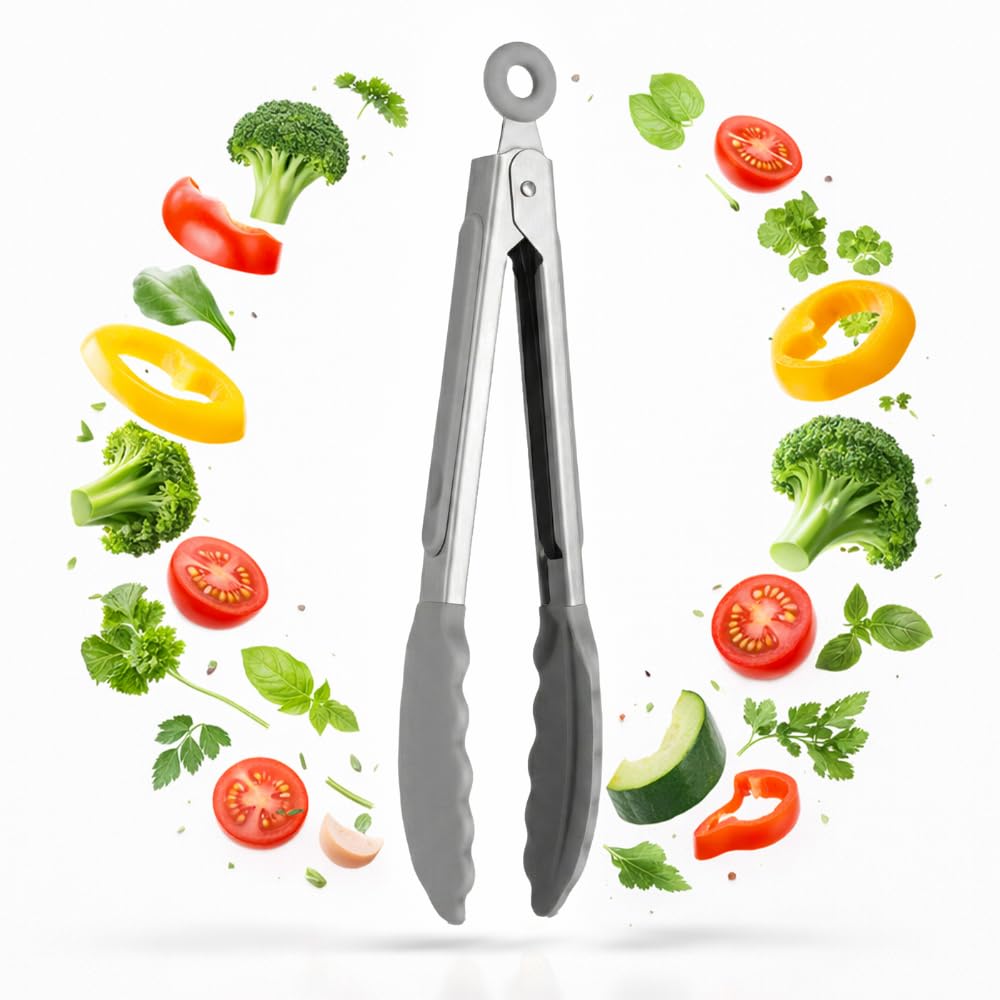 EcoVault Steel & Silicon Food Tongs - Heat Resistant! -11 EcoVault Steel & Silicon Food Tongs - Heat Resistant! -11