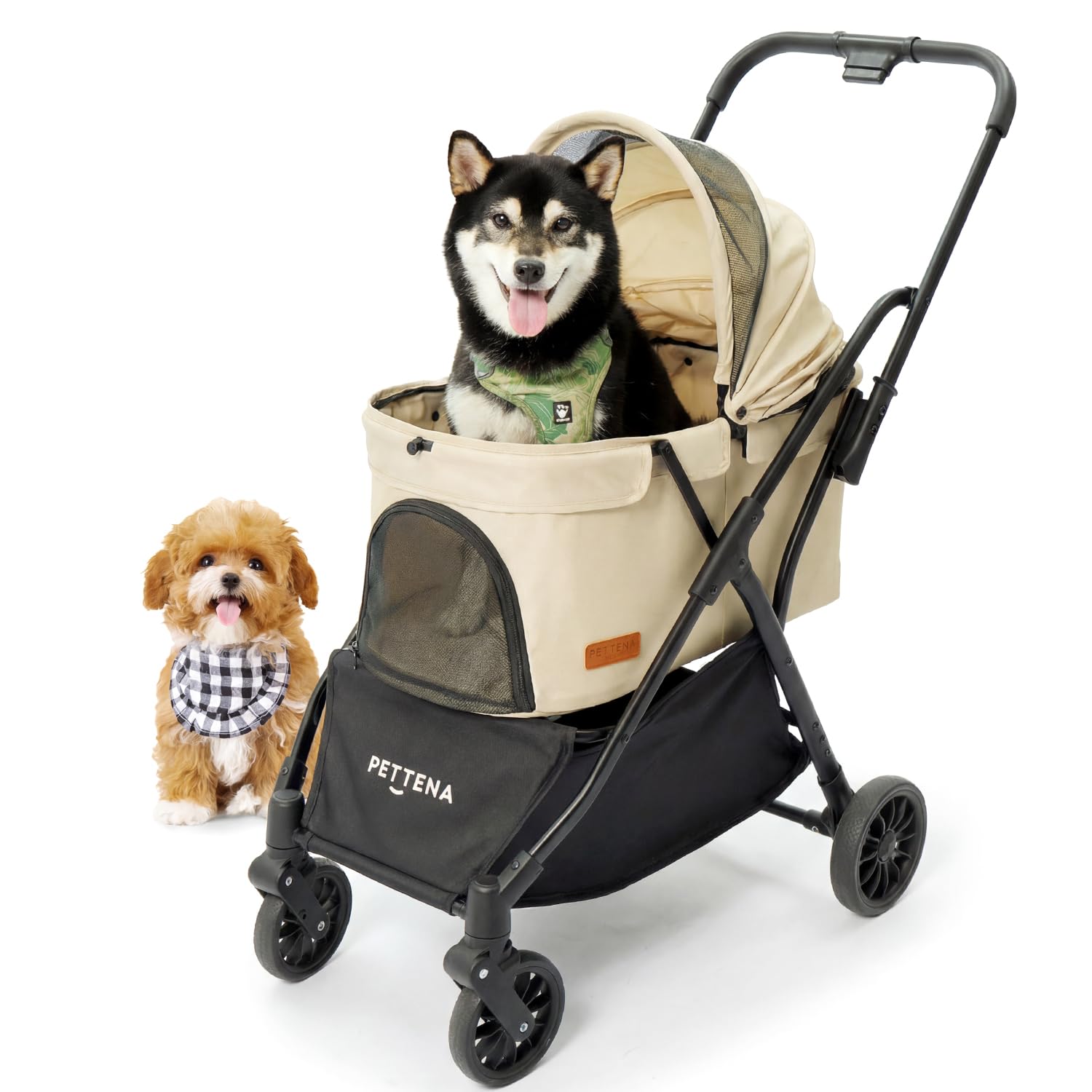 K*o様 PETTENA ペットカート NEWTON PC20LE ベージュ Amazon.co.jp: 【ワンタッチ重力折畳式】PETTENA ペットカート 小型犬