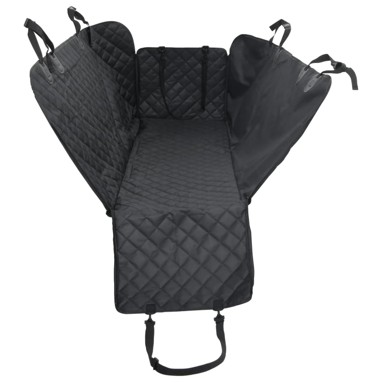Homgoday Fundas para Asiento de Coche para Perros, Protector Universal Antideslizante, Tela Oxford 600D, Negro, 137x46x50 cm