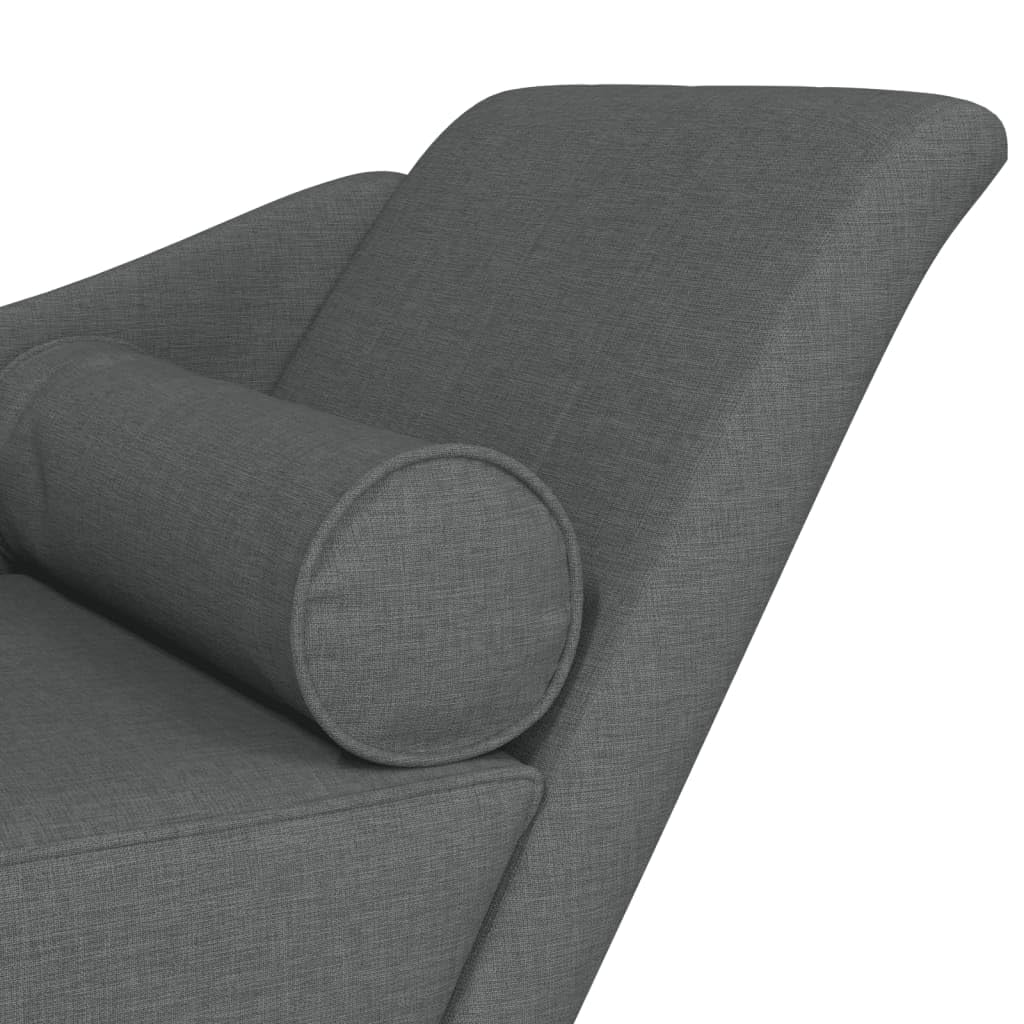 vidaXL Sofá diván con Cojines Tela Gris Oscuro