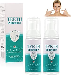 Teeth Aid Mouthwash, Toothpaste Whitening, Teeth Whitening Foam Toothpaste, Refreshing Breath Deep Cleaning, Removal Teeth Reduce Yellowing (2 pieces)