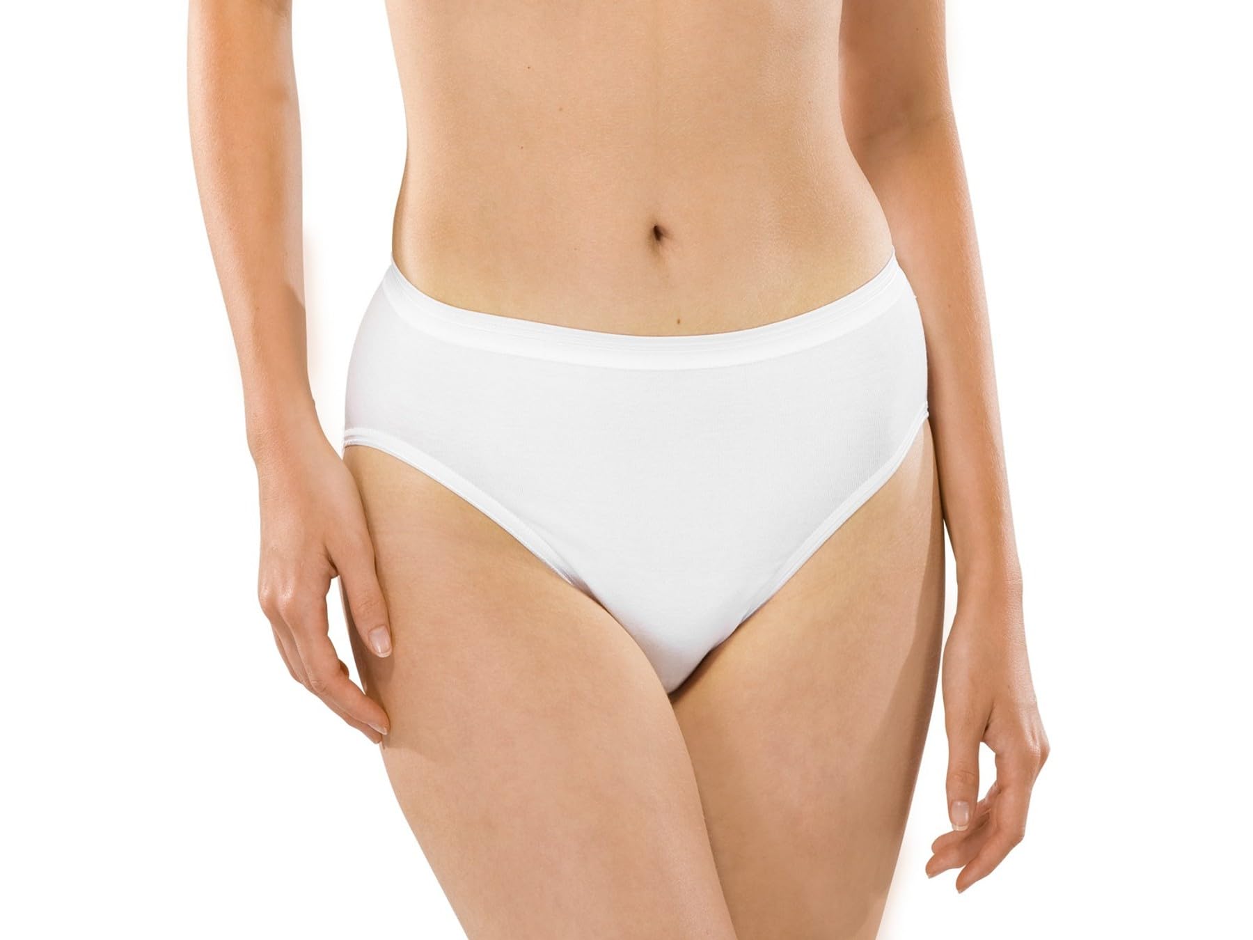 Schiesser Women's White - Weiß (100-Weiss) Jazz Pants Briefs Underwear Luxury Cotton