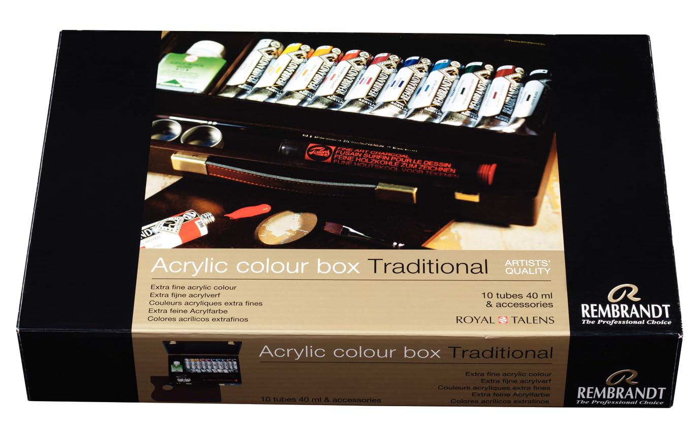 Royal Talens 18840004 Rembrandt Traditional-Pintura acrílica, Color Blanco Titanio, Juego de 16 piezas
