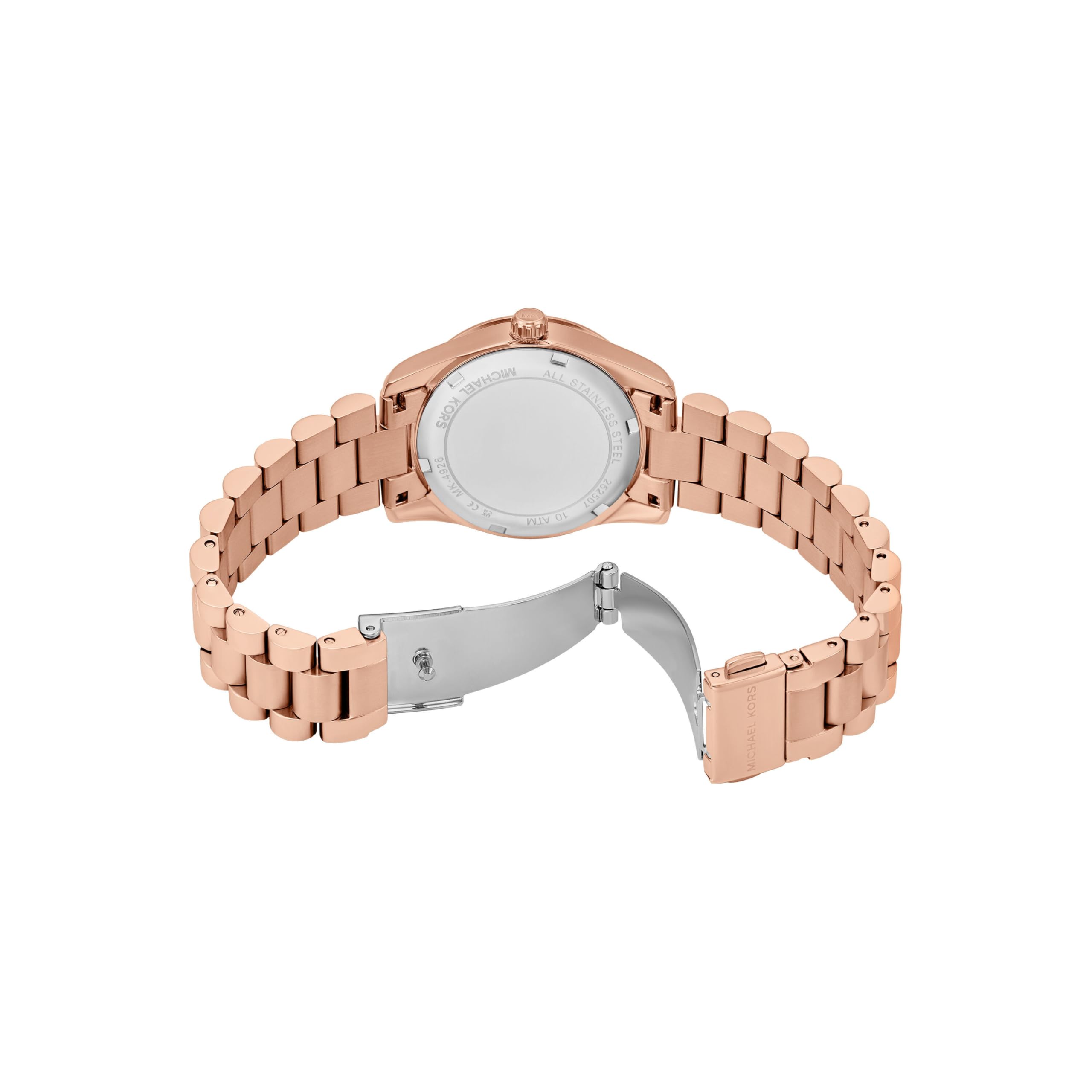 Michael Kors Women's Lexington Lux Multifunction Rose Gold-Tone Stainless Steel Bracelet Watch (Model: MK4926)