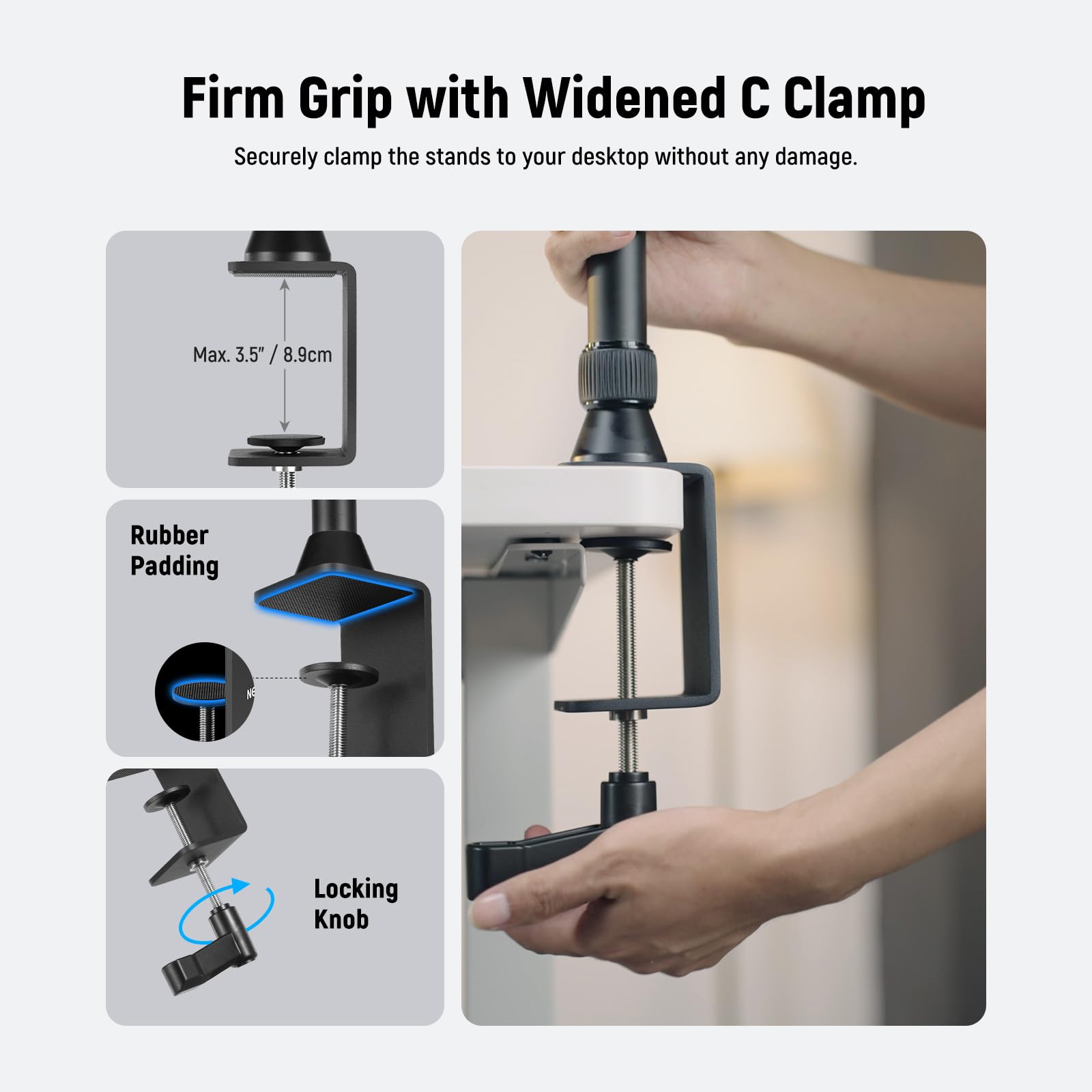 NEEWER Overhead Camera Mount Rig with 2 Ball Heads, Super Clamp/Mobile Phone Holder/Camera Desk Mount, Multi Device Mount, Platform Overhead Tripod, Adjustable Height Width, Max Load 12 kg, NK002: 10103702