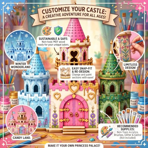 Image of The Little Ones Building & Construction Sets - 210+ PCS Castle Building Block Toys for Girls Toys for Kids Birthday Gifts DIY STEM Educational Toys for Girls Aged 8-14 Years [Fairy Dream Castle]