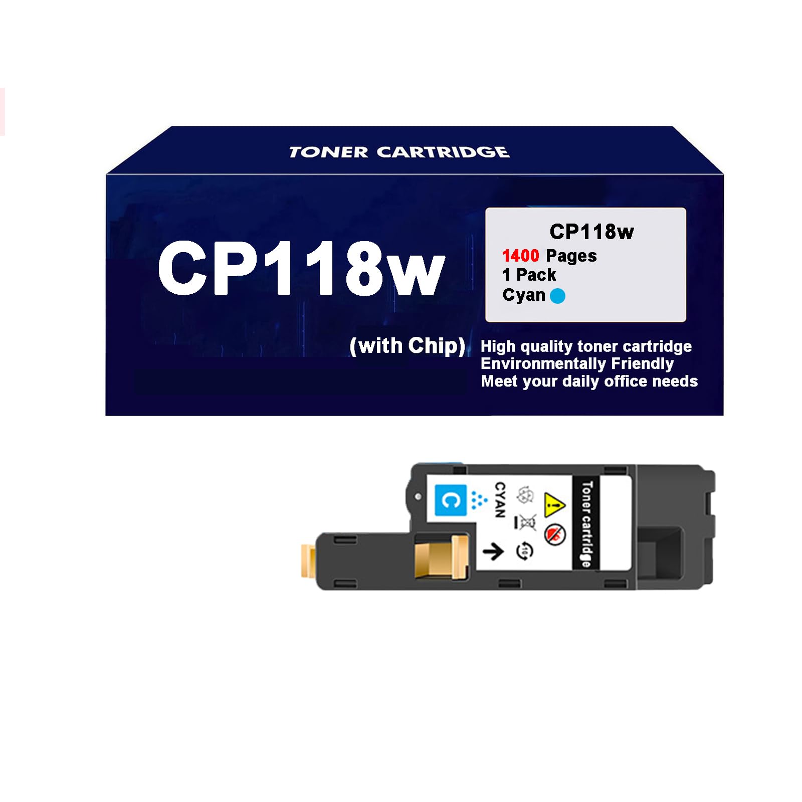 CP118w Compatible Toner Cartridge Replacement for Xerox DocuPrint CP225w CP115W CP116w CM115W CM225FW Printers 4 Colors High Page Yield 2000 Pages