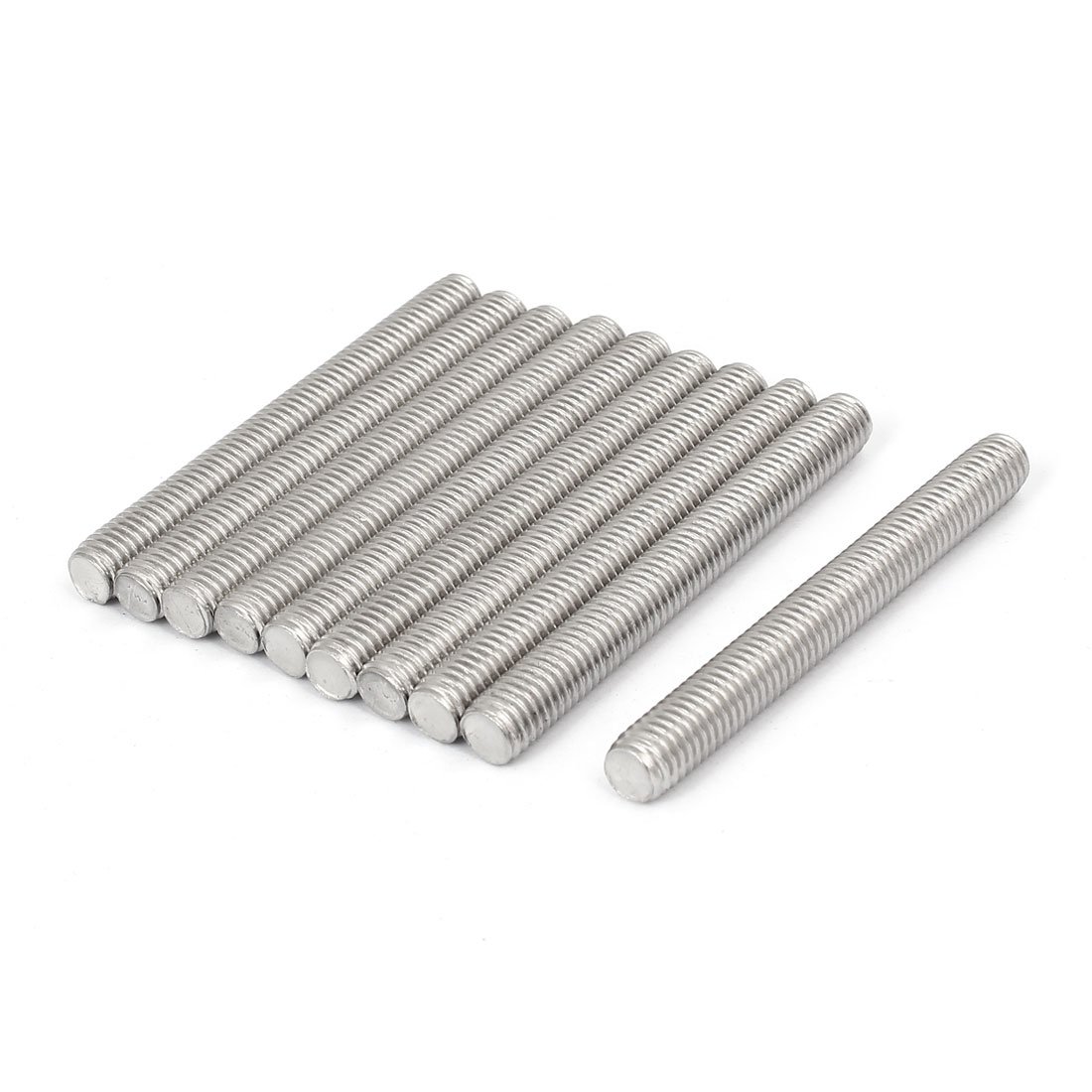 Uxcell Silver Sourcingmap M8 X 70Mm 1.25Mm Pitch 304 Stainless Steel Fully Threaded Rods Bar Studs 10 Pcs