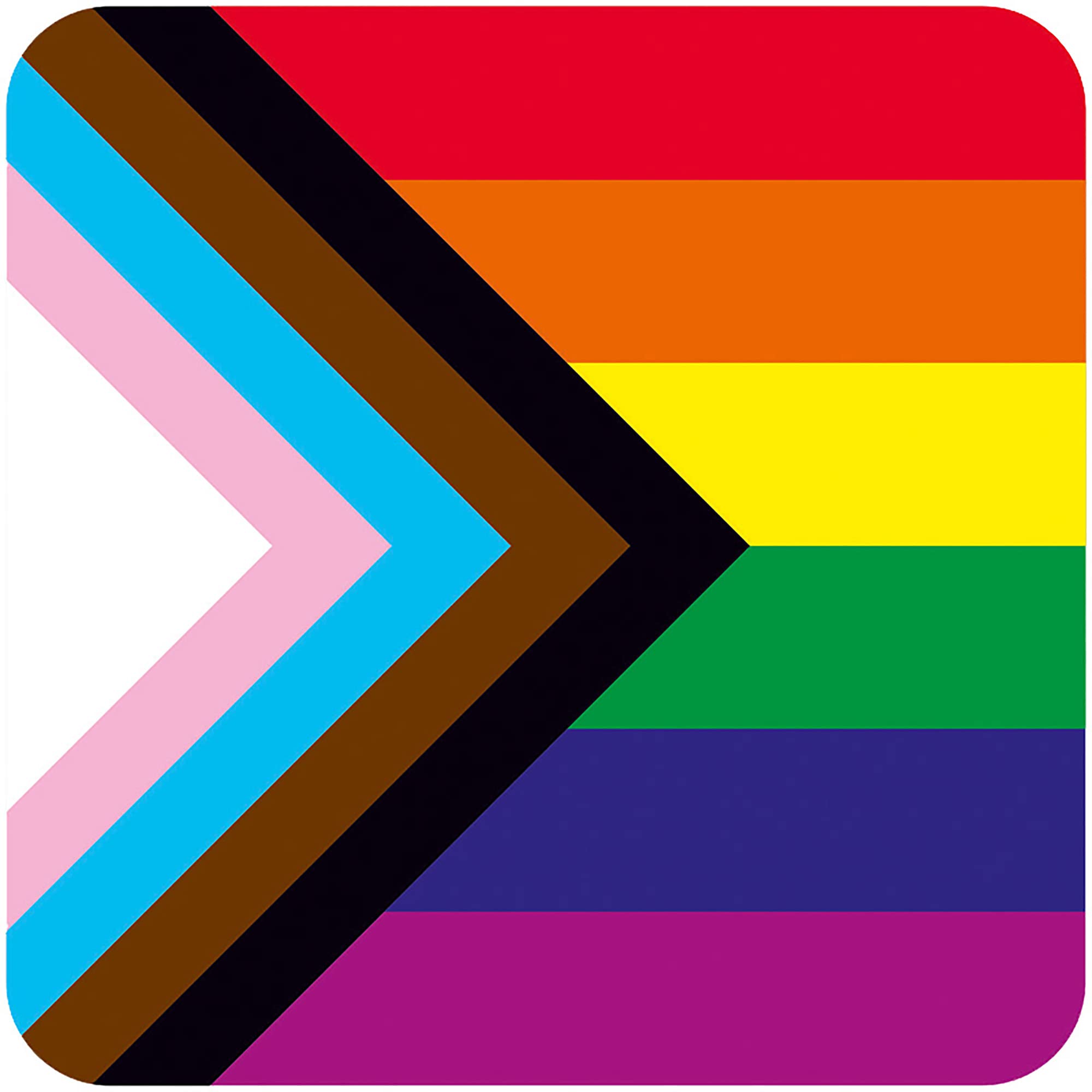 Dean Morris Cards Multicolour Progress Pride Flag - Funny Gay Coaster - Lgbtq Gift Ideas - Gay Pride Gifts