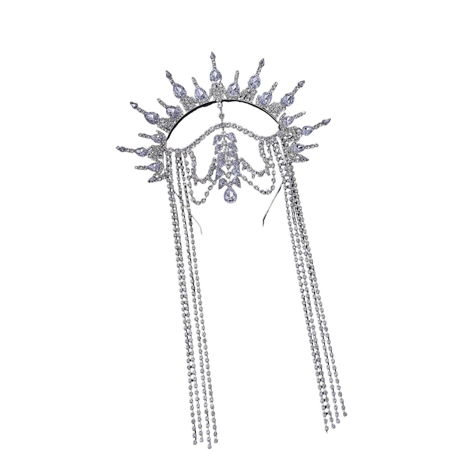 Fascia per capelli con strass scintillanti, ornamento per gli appassionati di moda, elegante accessorio per capelli, per feste, celebrazioni, matrimoni, feste, design con strass scintillanti, con