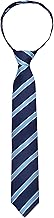 Alizeal Boys 15inch Tartan Stripe Pre-tied 6cm Zipper Skinny Necktie for Kids School Tie for Age 8-14