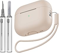 Vista 26 de Compatible con Airpods Pro 2 Case, Funda Protectora de Piel de Silicona Suave con Kit de Limpieza y Cordón Compatible para AirPod Pro de 2ª