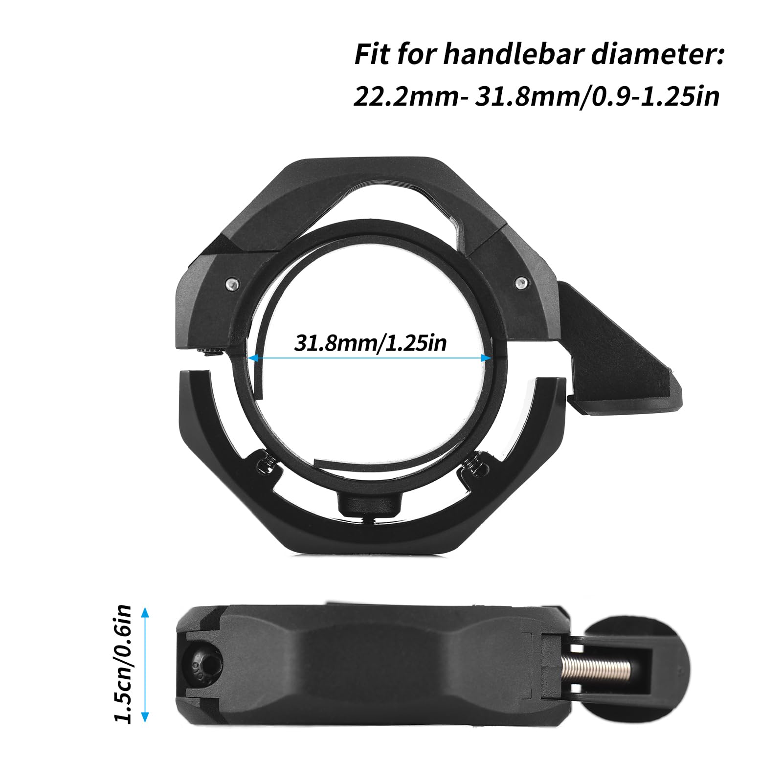 Dzwonek Rowerowy Kompaktowy Dzwonek Rowerowy ze Stopu Aluminium – Regulowany do Kierownicy 22,2–31,8 Mm, Idealny do Rowerów Górskich, Rowerów Elektrycznych i Hulajnogów
