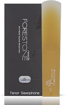 Forestone Traditional Synthetic Tenor Saxophone Reed - French Filed Cut with Hybrid Bamboo Material - Robust and Clear Sound Profile - Long-Lasting - Made in Japan Soft
