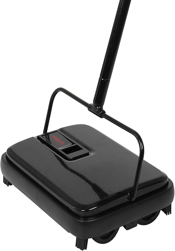 Eyliden Carpet Sweeper, Mini Size, Manual Sweeping, Black | Lightweight, Hand Push - No Noise, Non-Electric, Easy Clener, Only for Carpet and Rug Cleaning