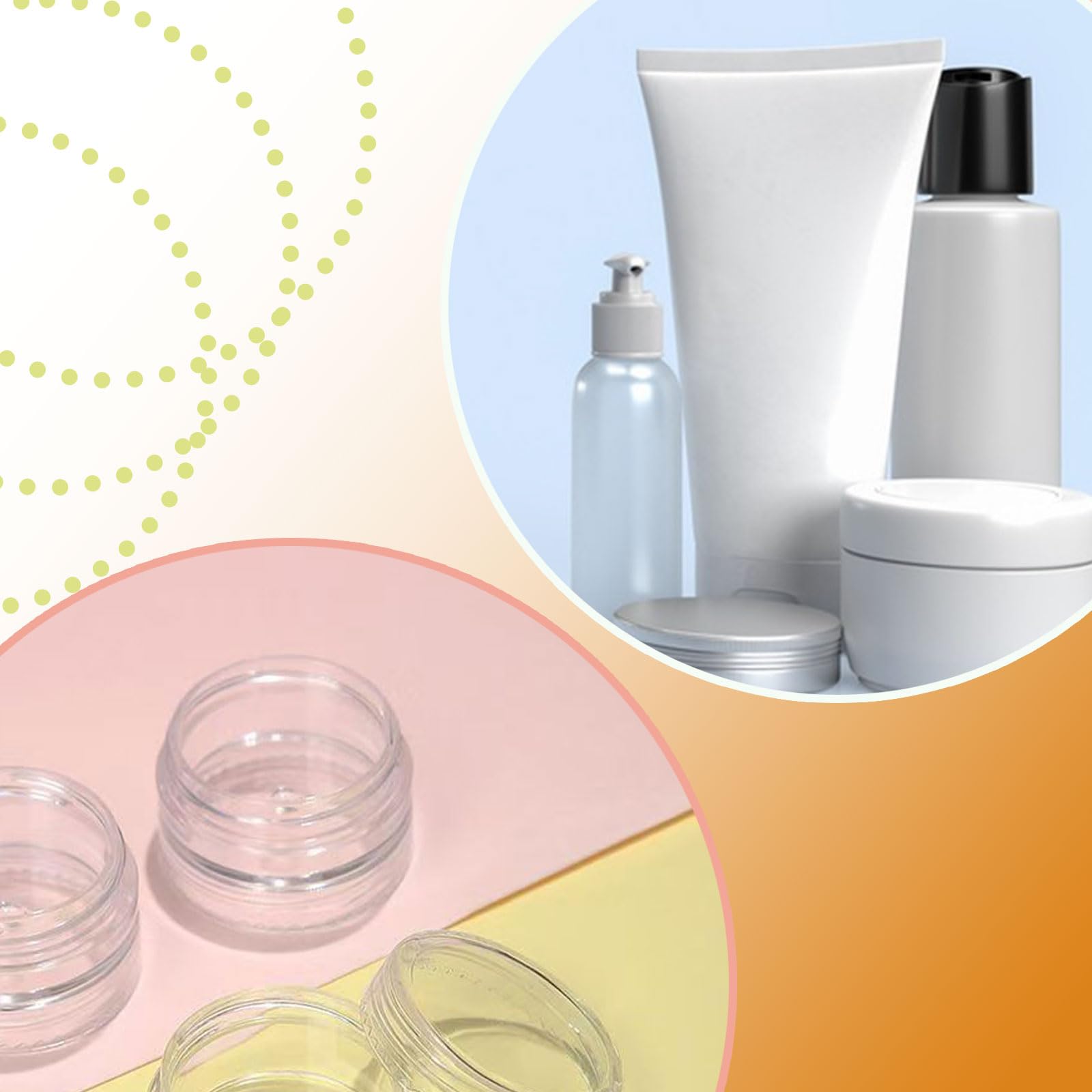 16 Contenitori Cosmetici Vuoti Da 10ml - Vasetti Plastica Per Creme E Viaggio, Con Tappo A Tenuta - Foto 4