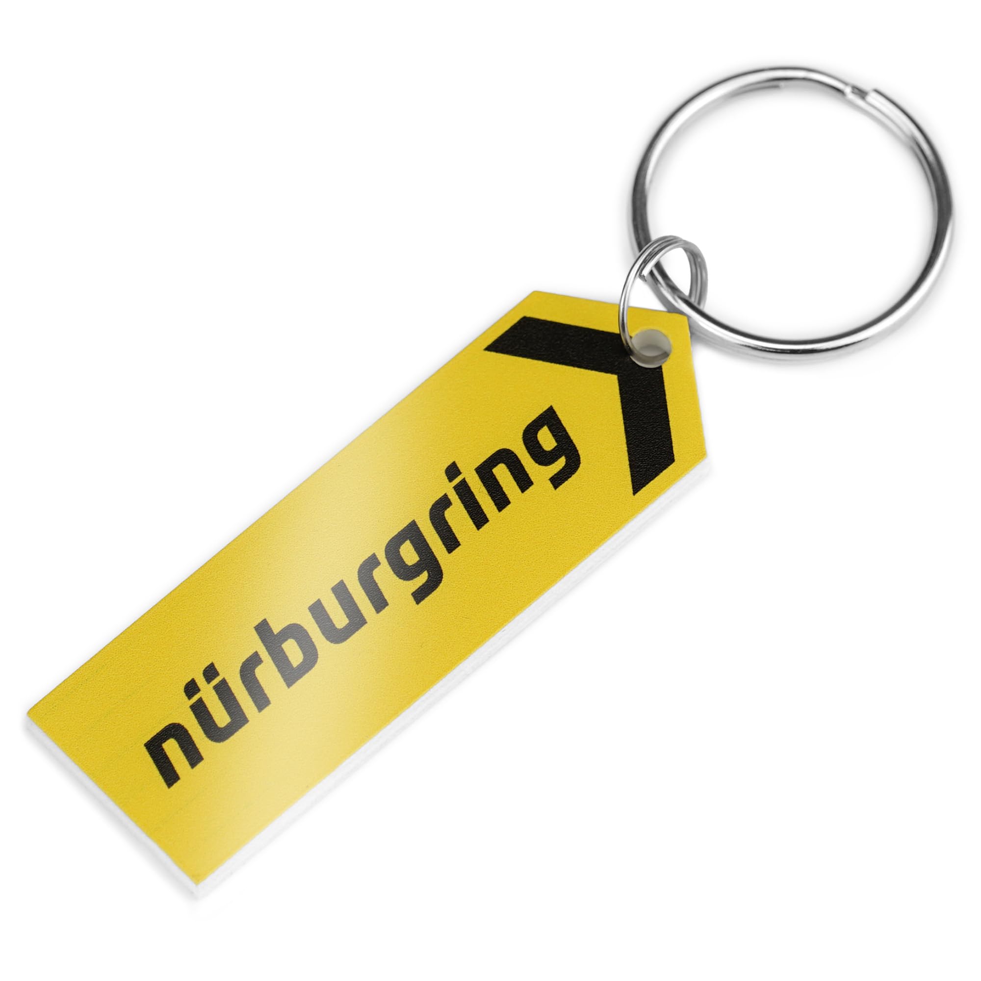 A1 Graphics Ltd Nurburgring Road Sign Keyring – Acrylic Directional Road Sign Keychain, Motorsport Gift