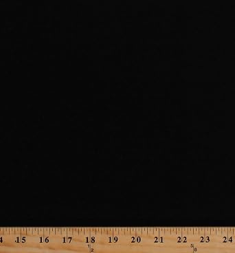 Polyester Ponte Double Knit Easy Care Black Stretch Fabric by The Yard S-10N