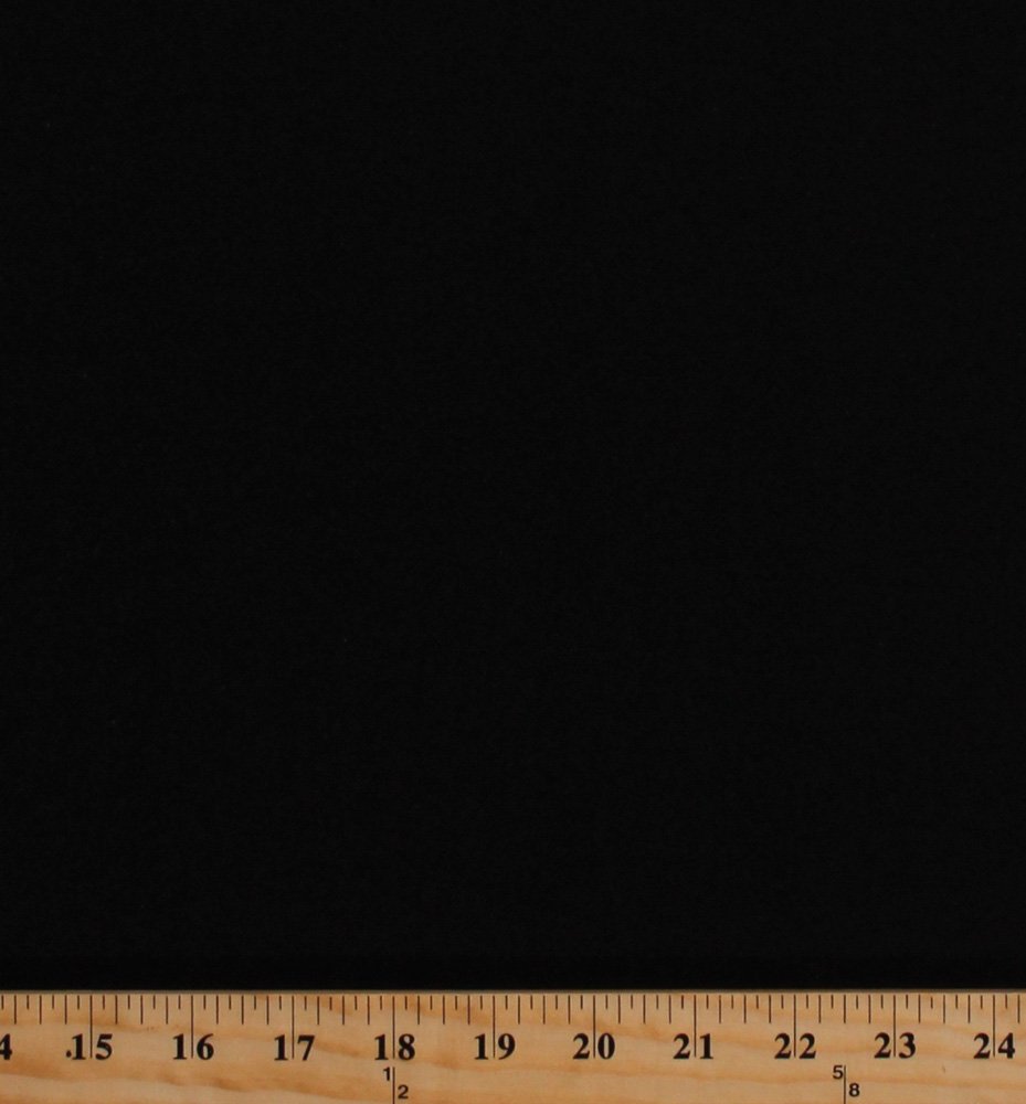 Polyester Ponte' Double Knit Easy Care Black Stretch Fabric by The Yard (S-10N)