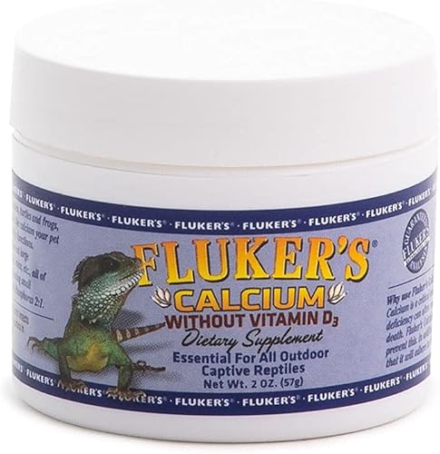Flukers Suplemento de calcio de reptil sin vitamina D3