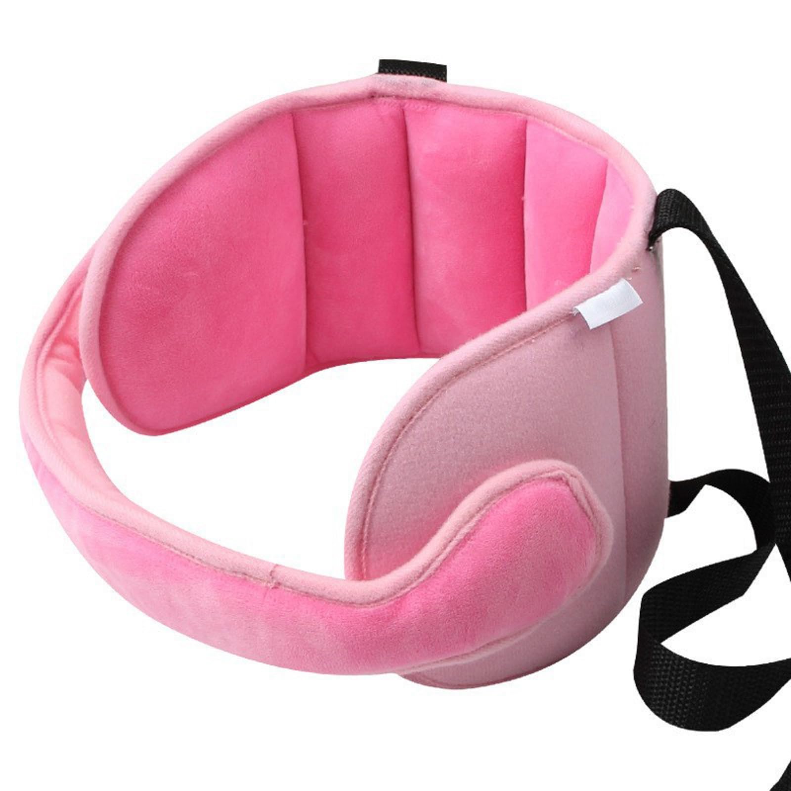 チャイルドシート 首かっくん クッションネックピロー 成人と子供 自動車用旅行頸枕 自転車用児童シートネックパッド 睡眠クッション 調節可能 衝突頭保護 ぶつかり防止 (ピンク) [並行輸入品]