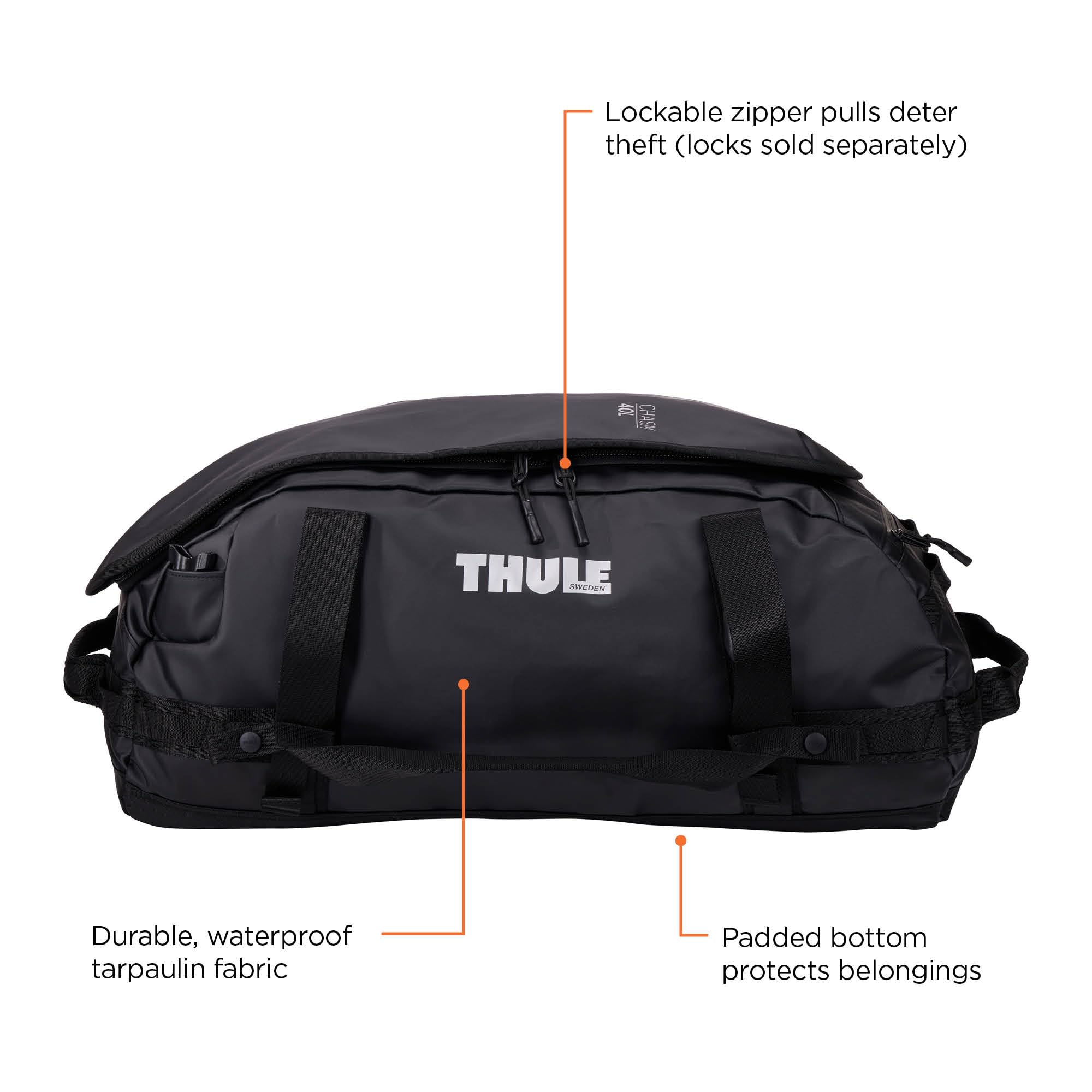 Thule Torba podróżna Chasm 40l, Czarny, 40.
