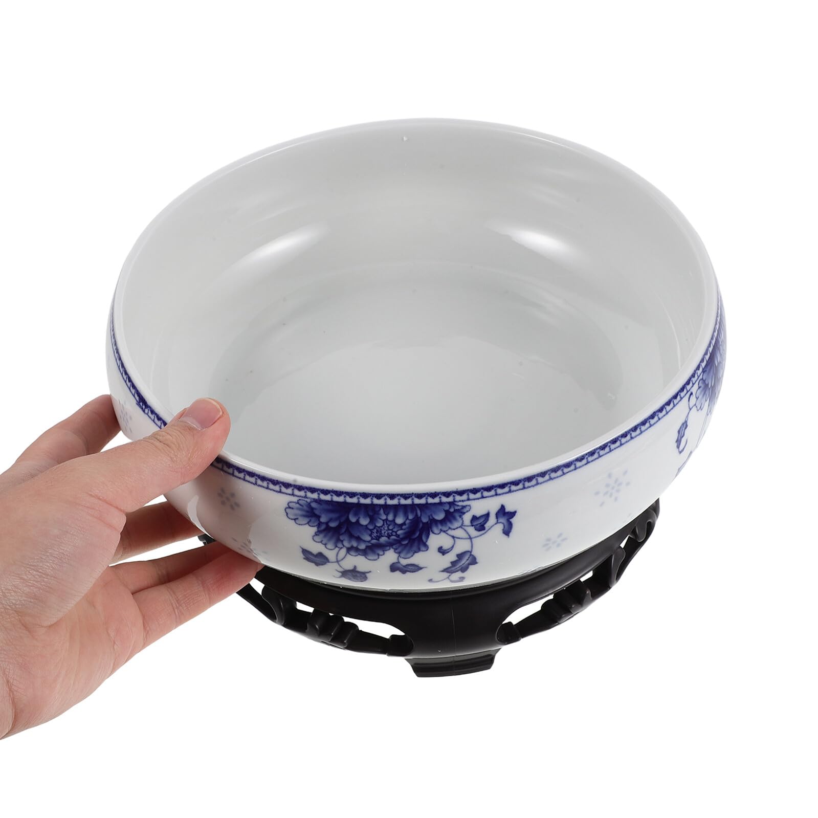 PLAFOPE Ceramiczna Hydroponiczna Doniczka Nieprzepuszczalna Błyszcząca Kwiaty Wodne i Zielone Rośliny Okrągły Pojemnik Do Uprawy Bezglebowej Domu i Ogrodzie