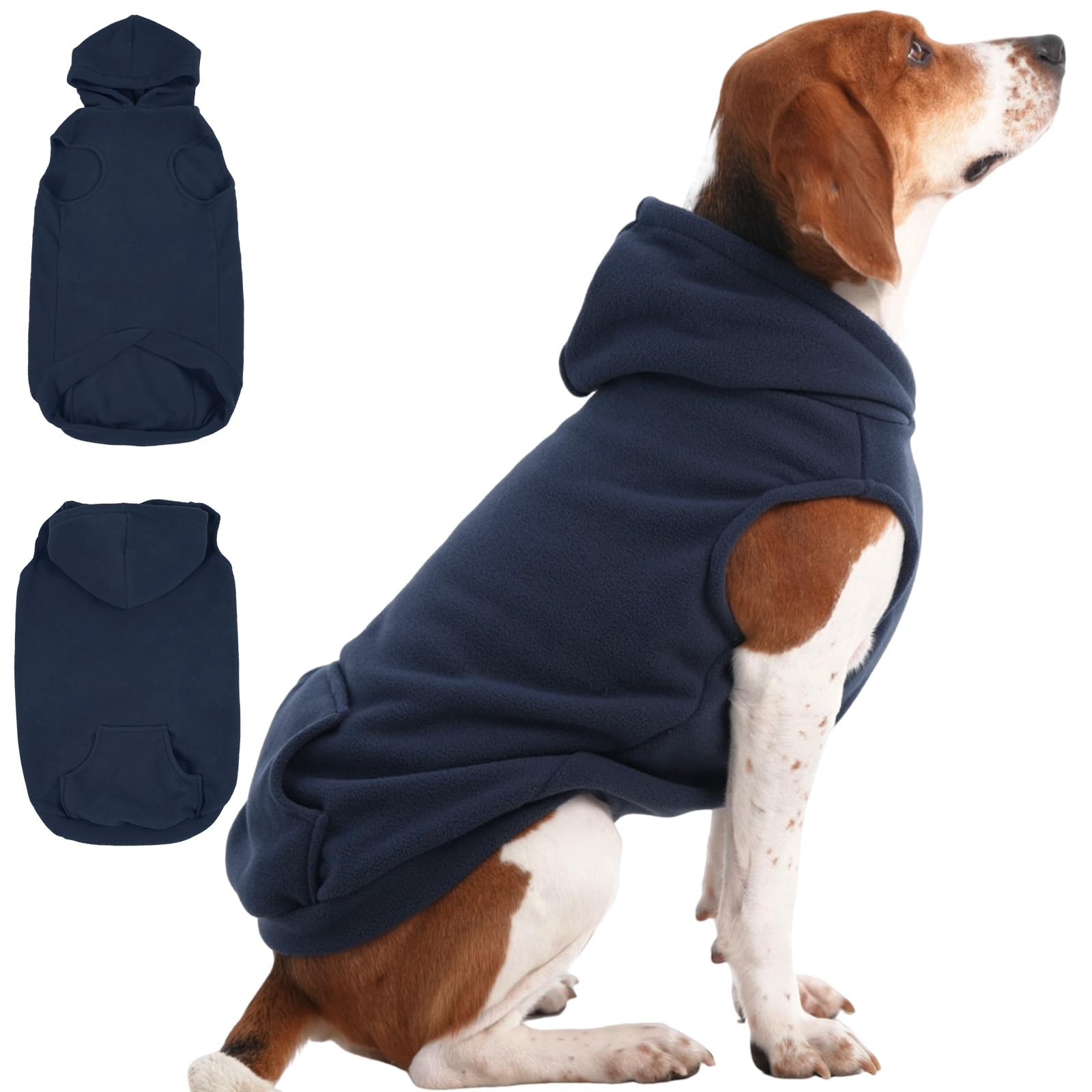Sweat pour chien de taille moyenne sans manches en polaire