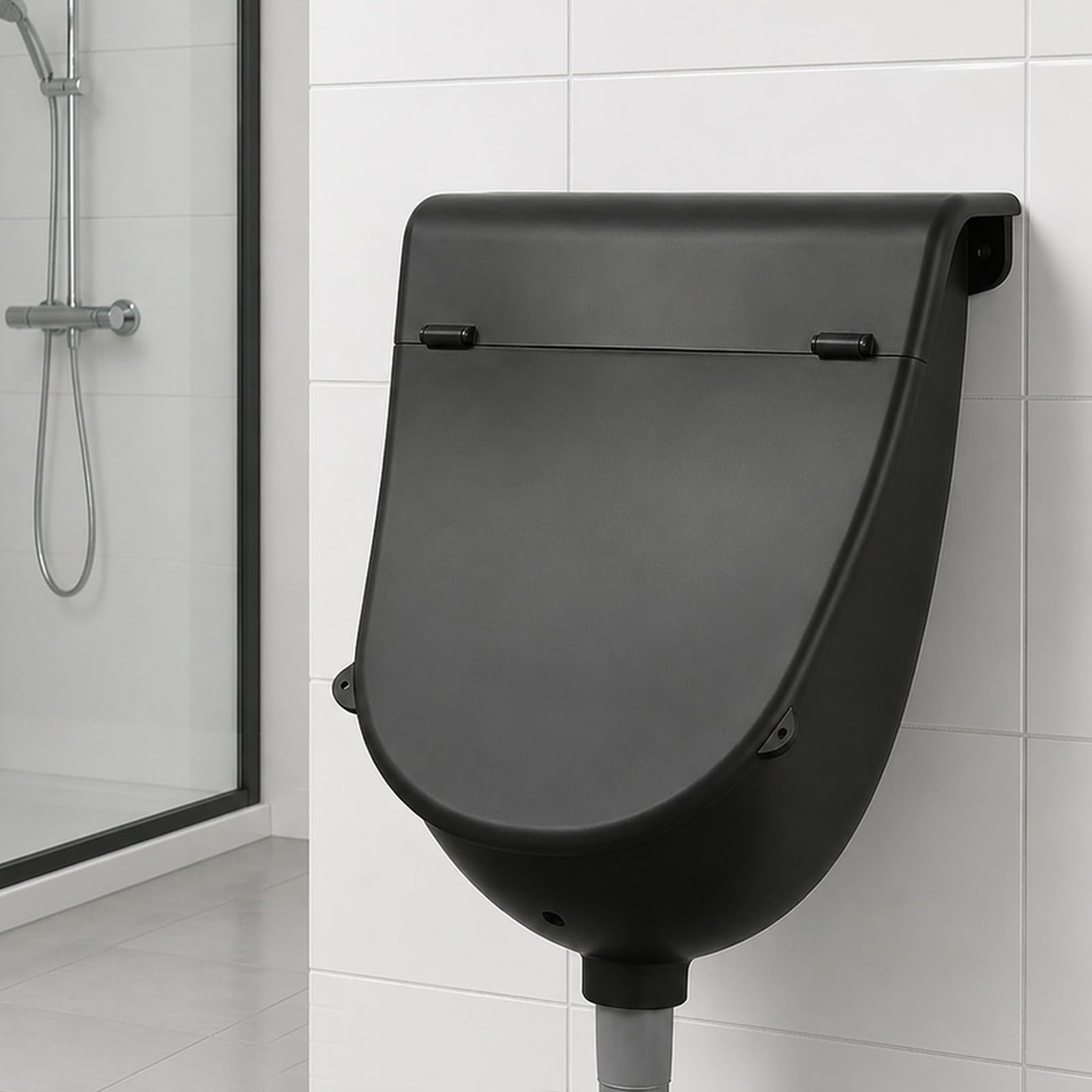 Wandurinal Männer, Urinal für Männer, Wasserloses Urinal mit Spritzschutz