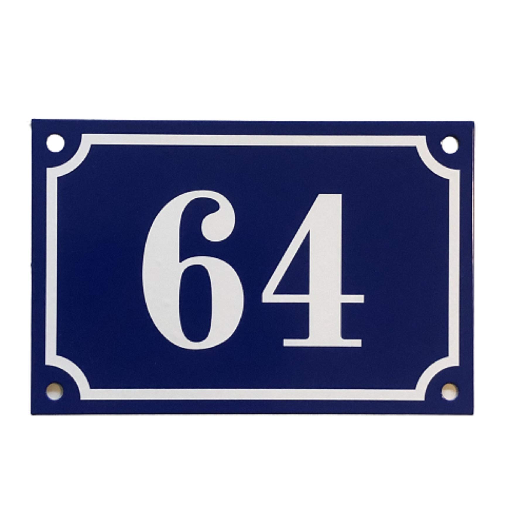 ยฃ16.50 Personalised French Style Blue & White Metal House Number (10cm x 15cm)