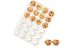 CAKETIME Nonstick Mini Muffin Silicone Pan: 24-Cup Magic for Your Kitchen