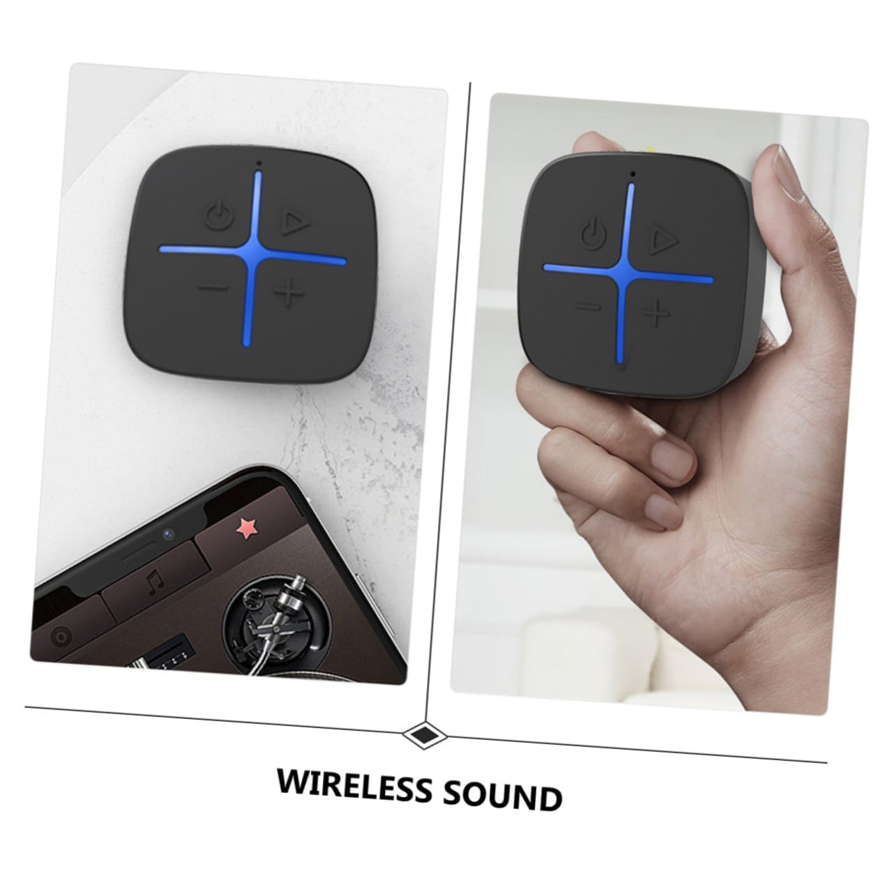 HOMSFOU Kabelloser Funklautsprecher Kunststoffgehäuse mit Saugnapf Kleiner Sound Einfach zu Tragen 5w Leistung für Badezimmer
