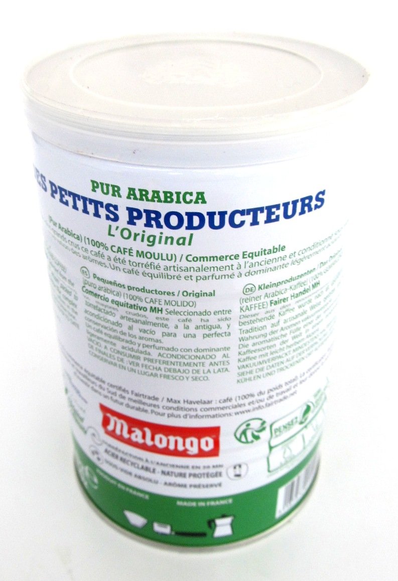 Malongo café Pur Arabica de los pequeños productores 250 g – Juego de 4