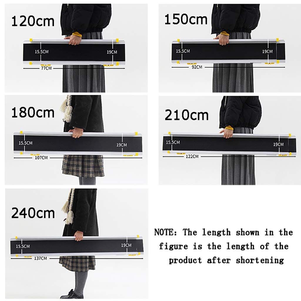 Rampa de Silla de Ruedas telescópica Ajustable, rampa de Silla de Ruedas con Movilidad portátil con asa de Transporte y Bolsa de Viaje,7FT