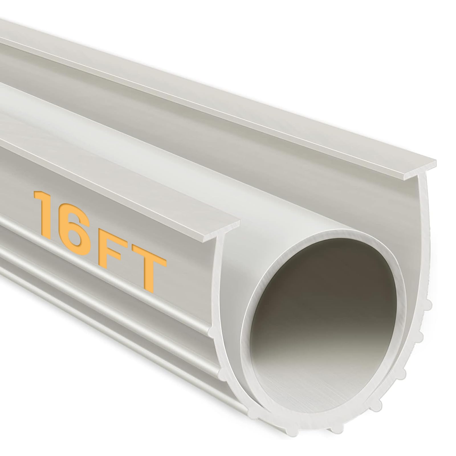 DGSL Garage Door Bottom Seal, 5/16 T-End Rubber Weather Stripping, 16 FT