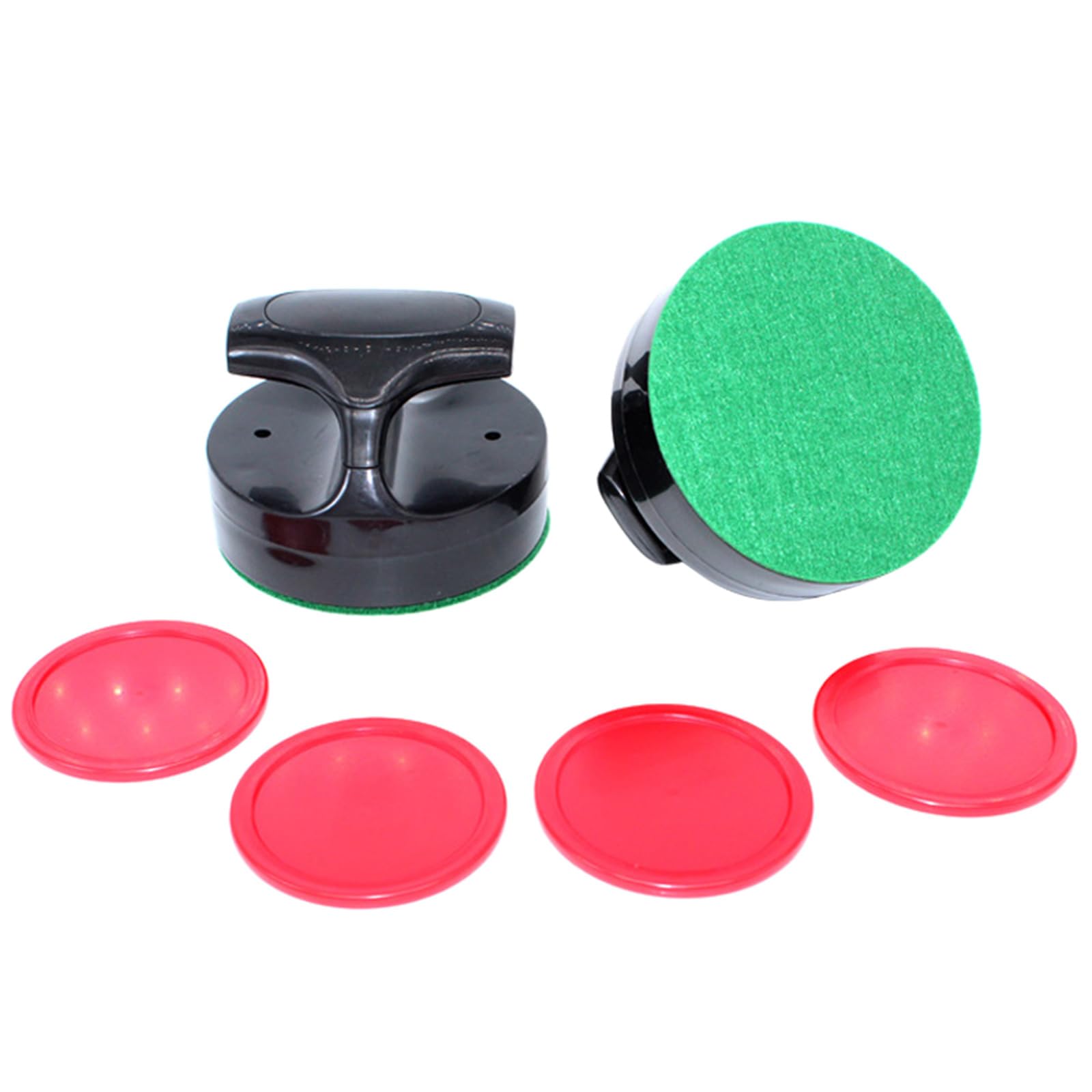 Air Hockey Pucks and Paddle Replacement 94mm Air Table Hockey Game Pusher with 4 Pucks for Game Tables Equipment Part