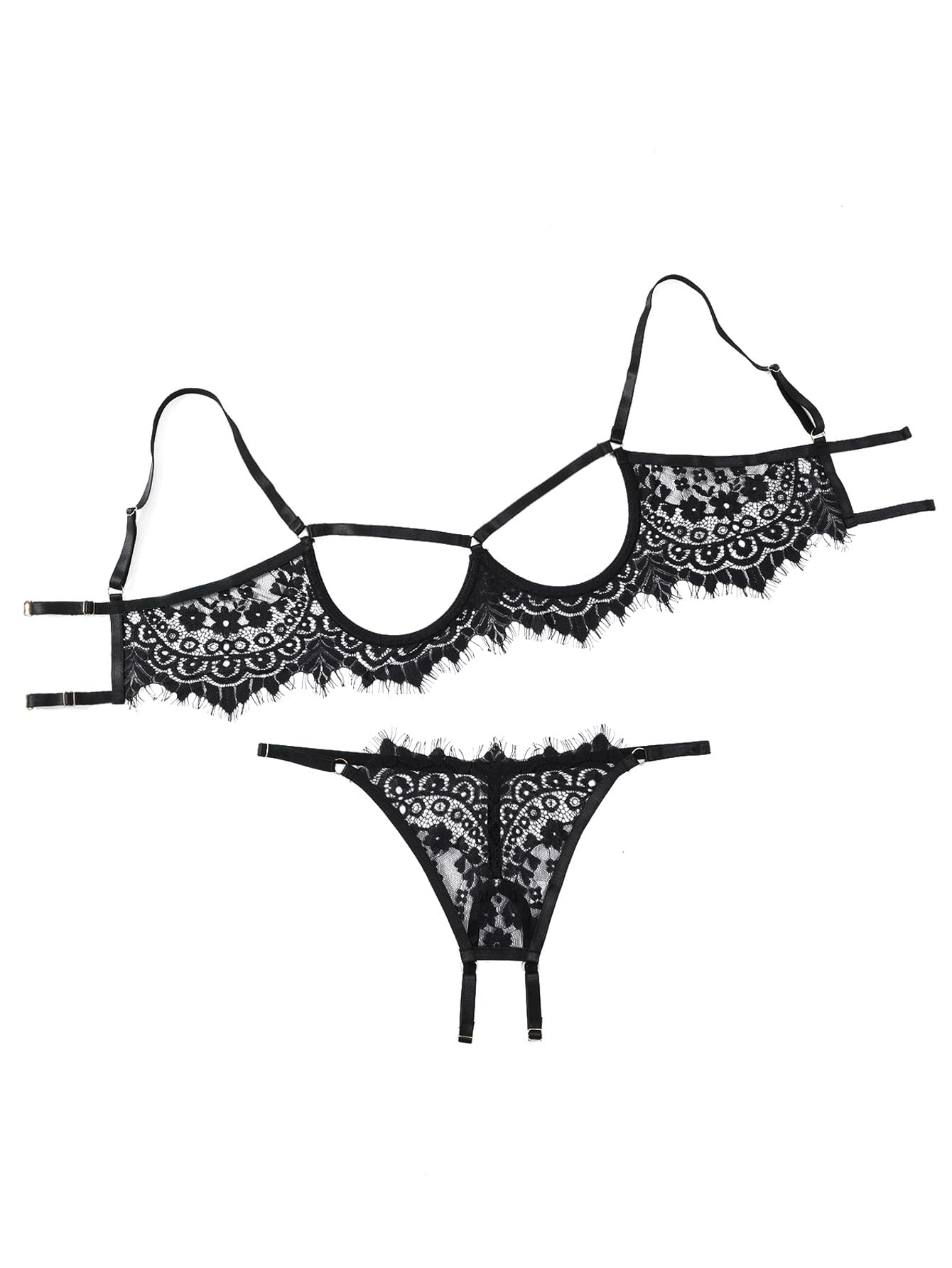 Lilosy Sexy Lingerie Set 2 Piece Women Bra and Panty 3XS-5XL