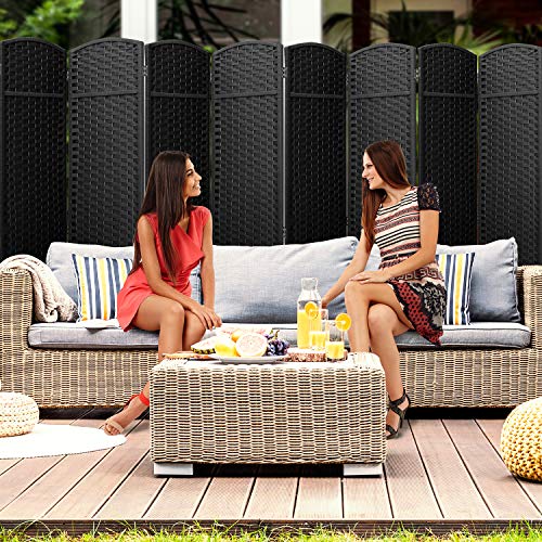 Sorbus Room Divider Privacy Screen, 6 Ft. Tall Extra Wide Foldable Panel Partition Wall Divider, Double Hinged Room Dividers And Folding Privacy Screens (Black) #TOP3