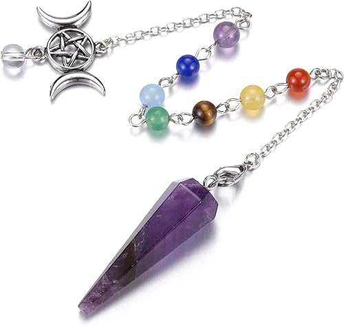 GEHECRST Péndulo de cristal de aventurina verde natural para adivinación, cristal hexagonal para curación de chakras, piedra de cuarzo puntiaguda, GEHECRST Péndulo de cristal de aventurina verde natural para adivinación, cristal hexagonal para curación de chakras, piedra de cuarzo puntiaguda,