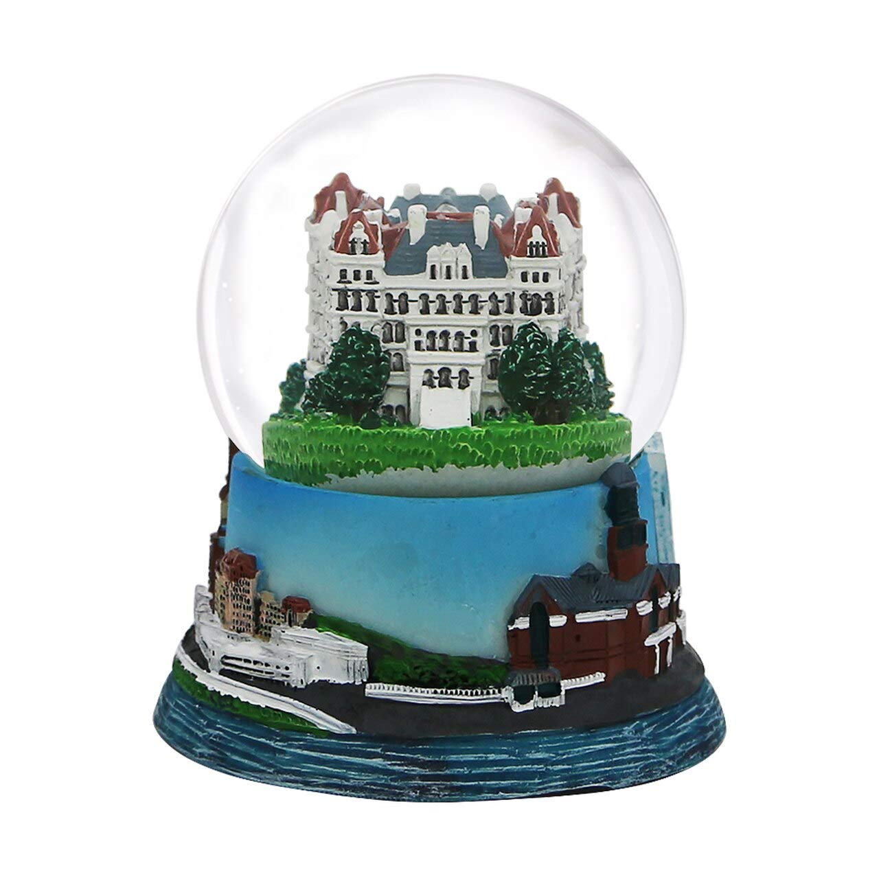 Mini Boule à Neige New York - Skyline Avec Statue De La Liberté, Empire State - 6,3 Cm - Souvenir Décoration